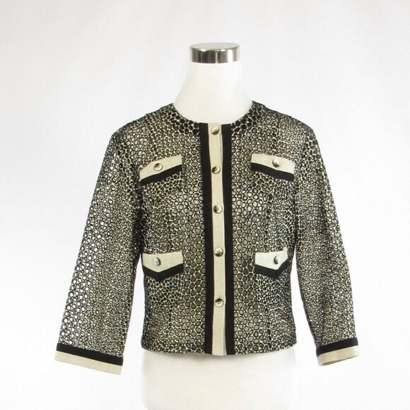 Per Se gray cotton blend jacket 8 - Picture 1 of 8